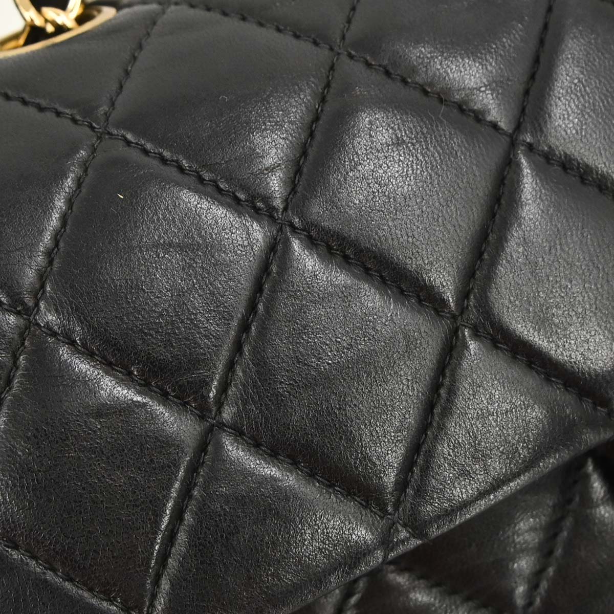 Chanel Black Lambskin Small Classic Double Flap Shoulder Bag
