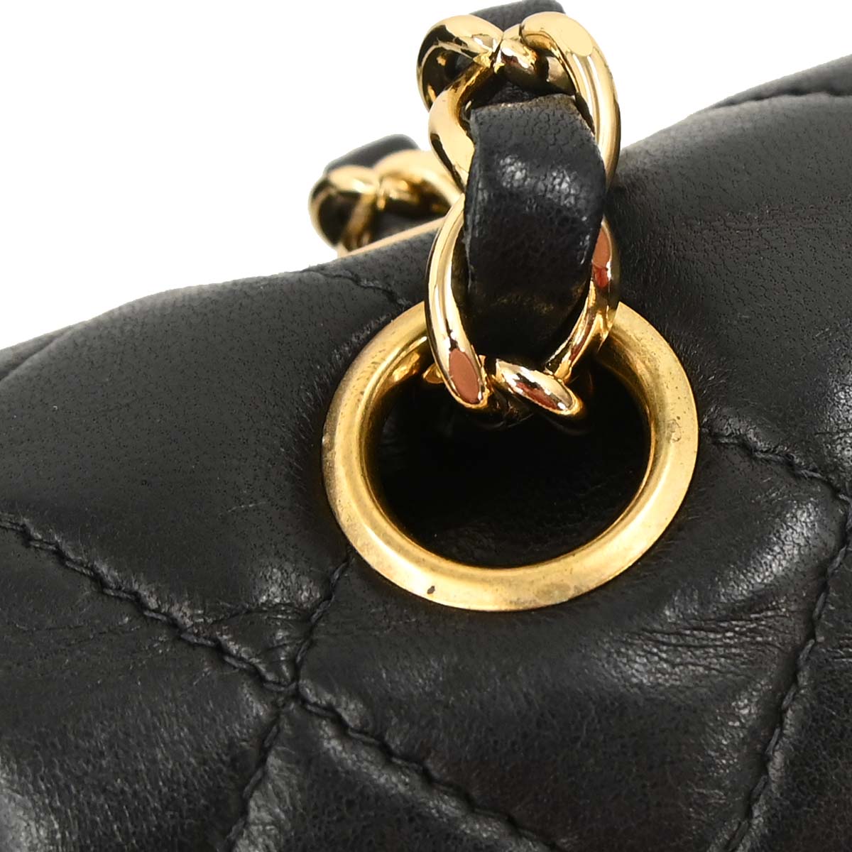 Chanel Black Lambskin Small Classic Double Flap Shoulder Bag