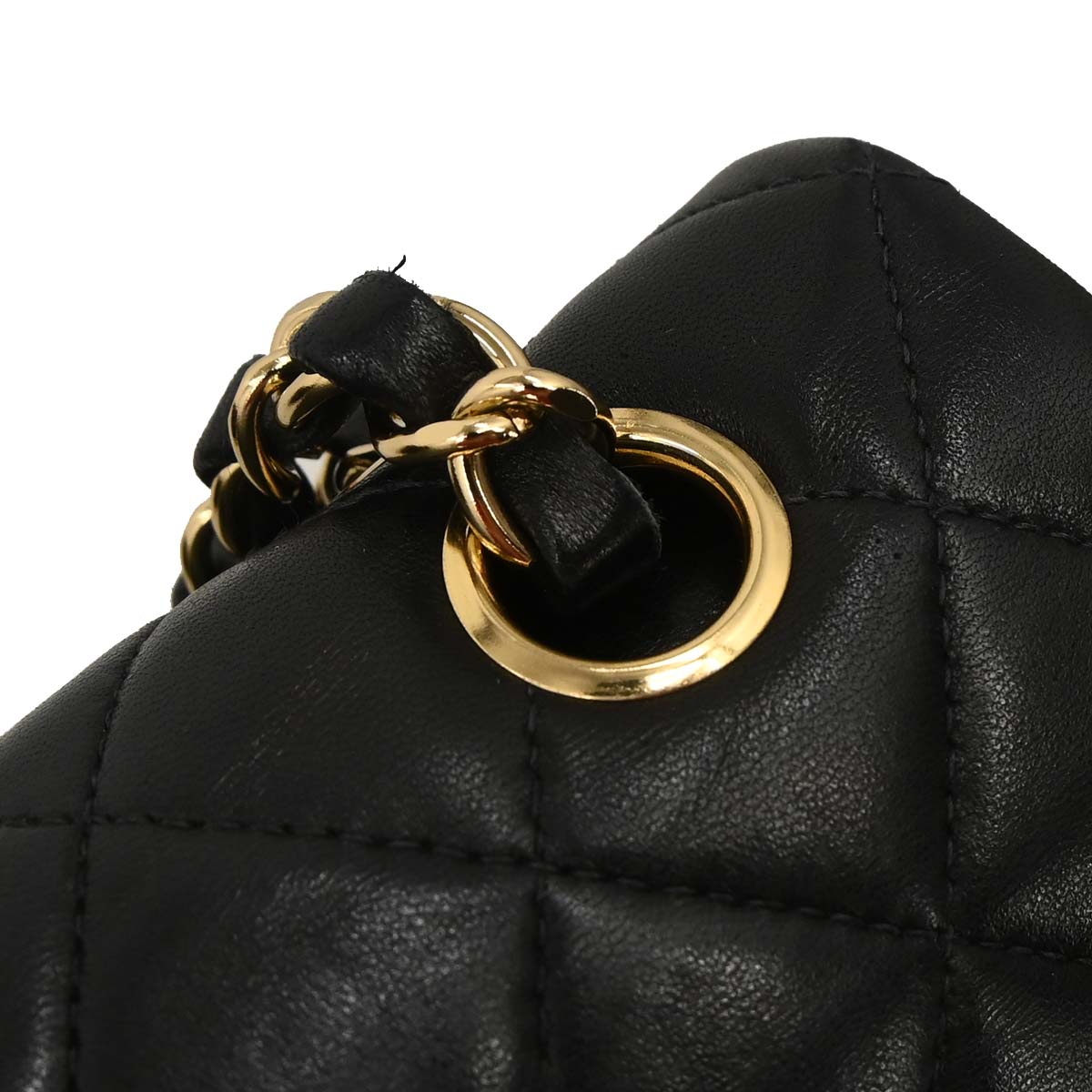 Chanel Black Lambskin Small Classic Double Flap Shoulder Bag