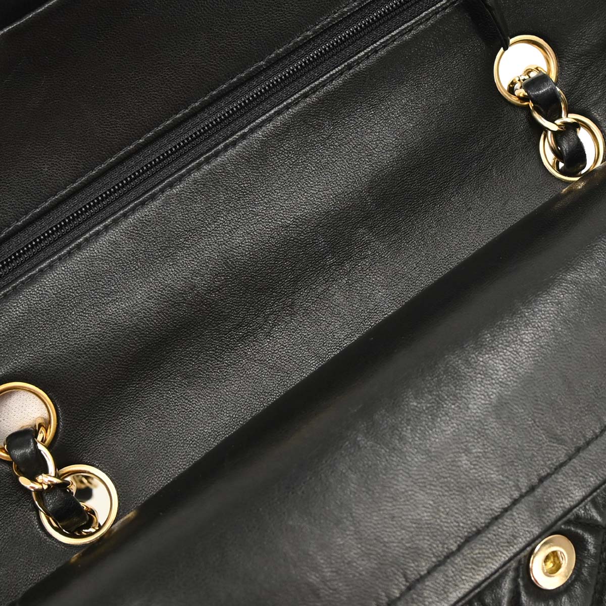 Chanel Black Lambskin Small Classic Double Flap Shoulder Bag