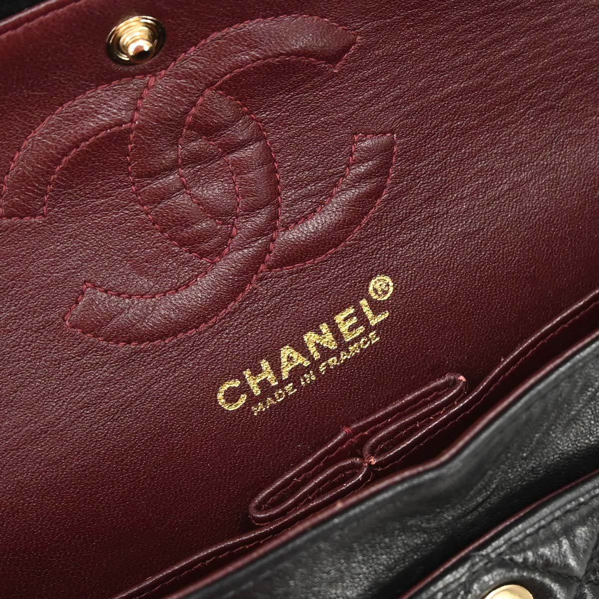 Chanel Black Lambskin Small Classic Double Flap Shoulder Bag