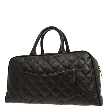 Chanel 2003-2004 Brown Caviar Skin Bowling Bag 37