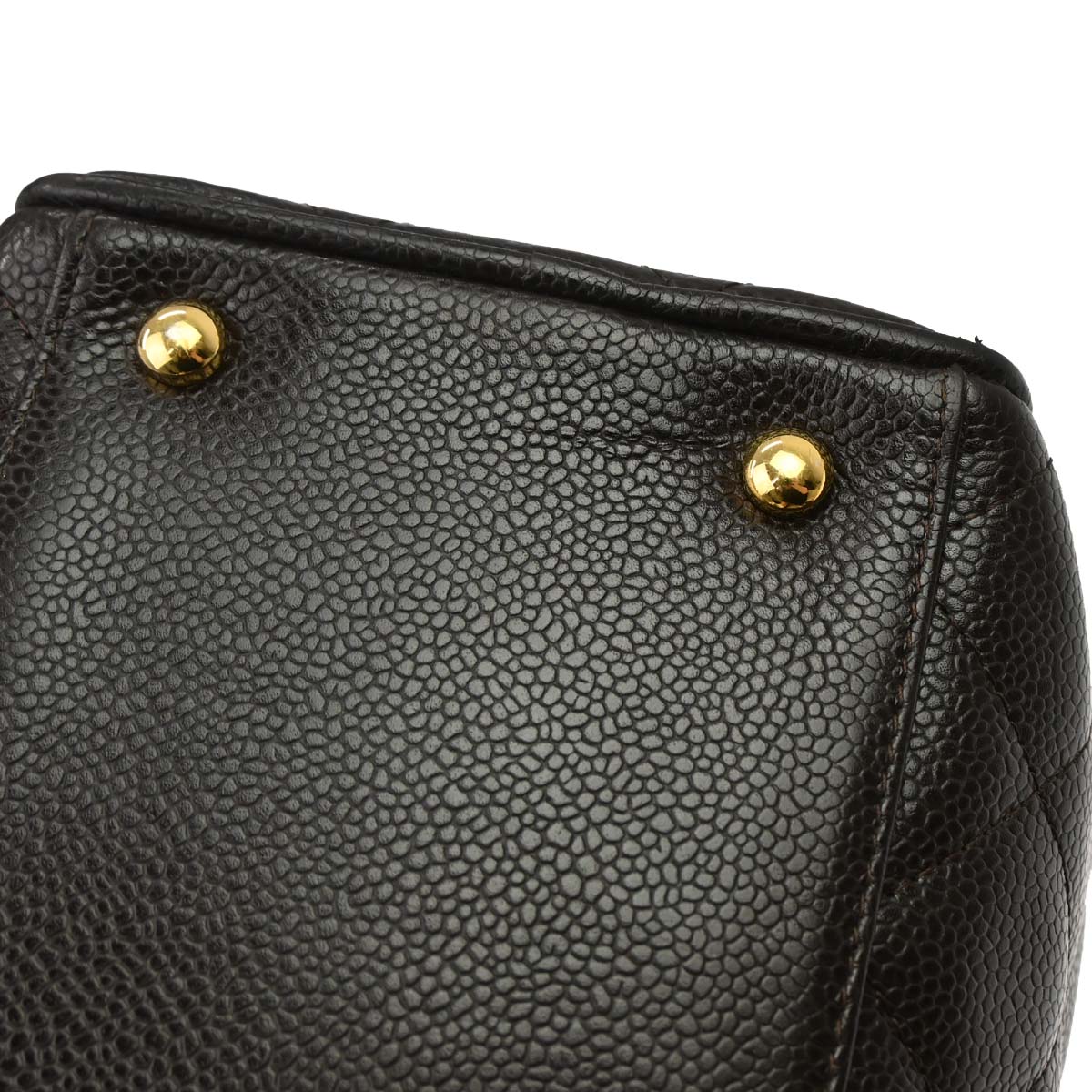Chanel 2003-2004 Brown Caviar Skin Bowling Bag 37