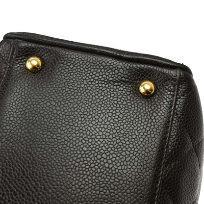 Chanel 2003-2004 Brown Caviar Skin Bowling Bag 37
