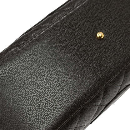 Chanel 2003-2004 Brown Caviar Skin Bowling Bag 37