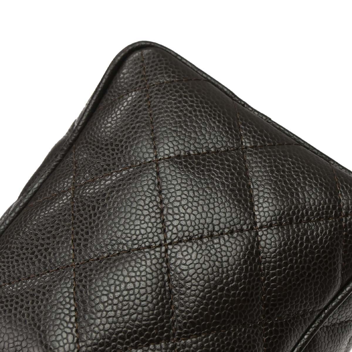 Chanel 2003-2004 Brown Caviar Skin Bowling Bag 37