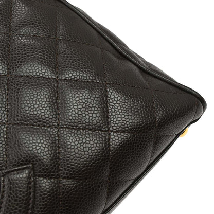 Chanel 2003-2004 Brown Caviar Skin Bowling Bag 37