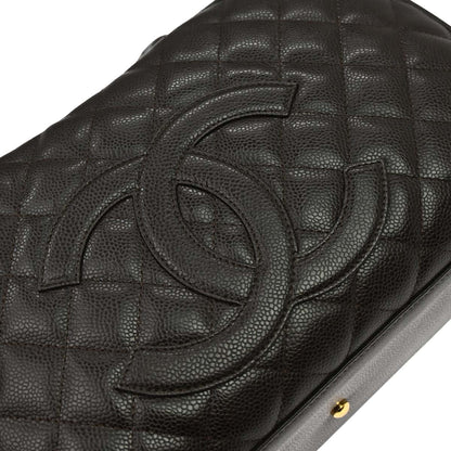Chanel 2003-2004 Brown Caviar Skin Bowling Bag 37