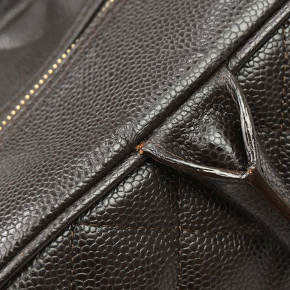 Chanel 2003-2004 Brown Caviar Skin Bowling Bag 37
