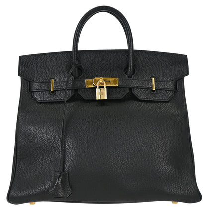 Hermes Black Ardennes Haut a Courroies 32 Handbag