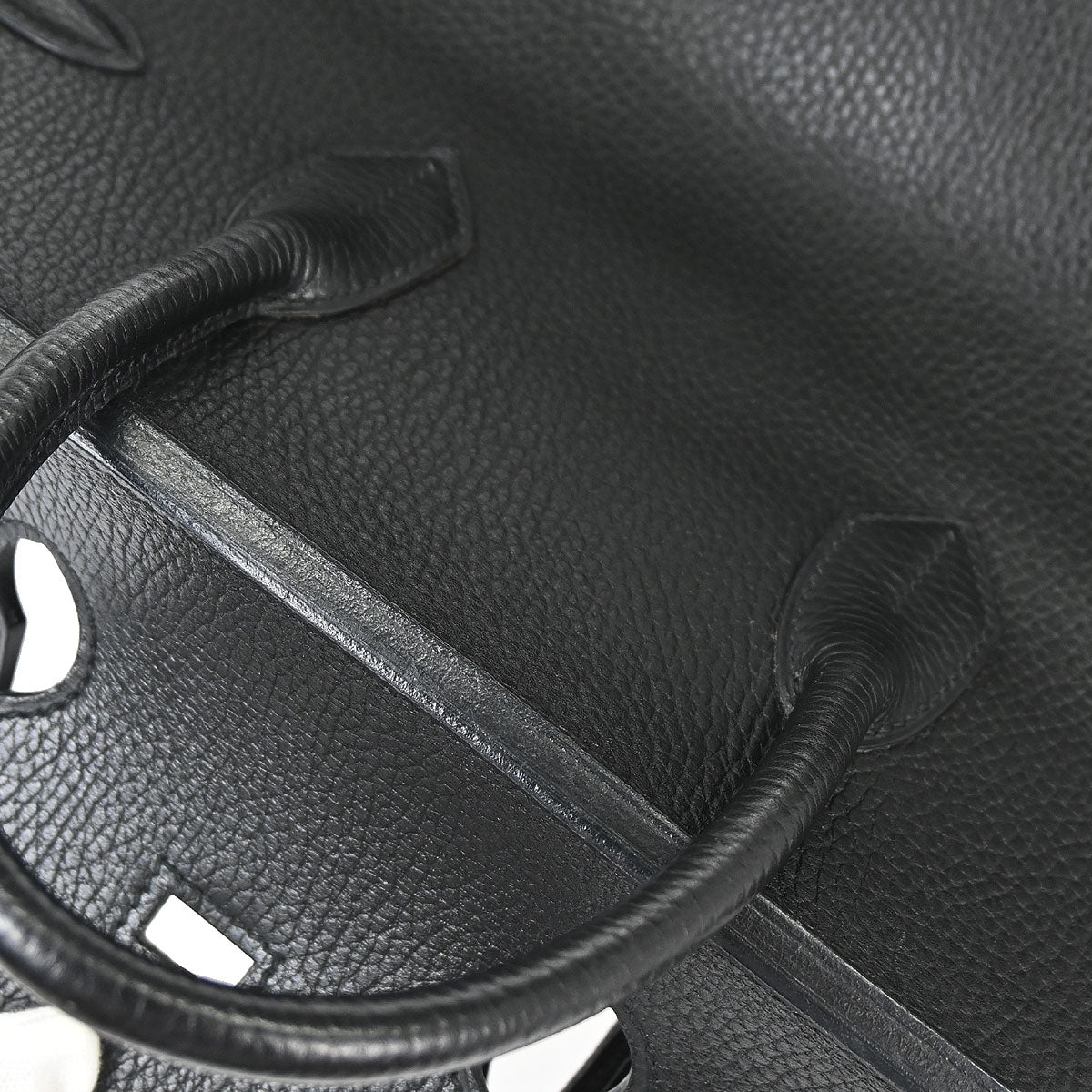 Hermes Black Ardennes Haut a Courroies 32 Handbag