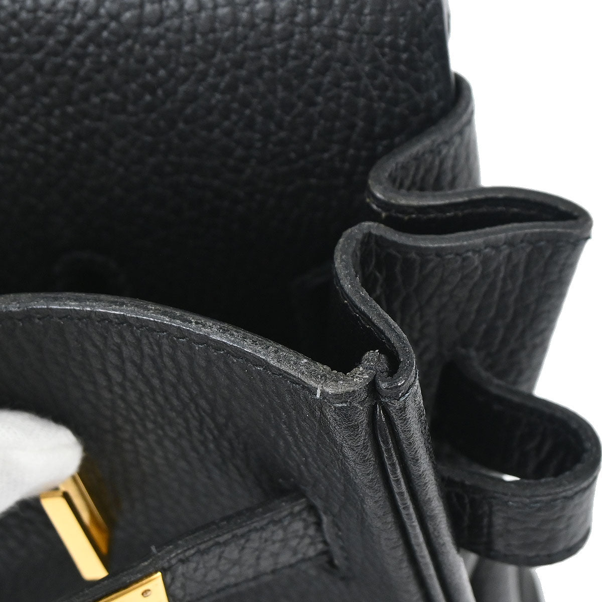 Hermes Black Ardennes Haut a Courroies 32 Handbag