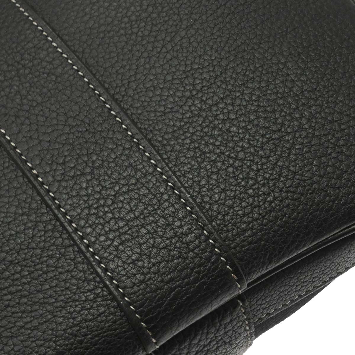 Hermes Black Toile Officier Negonda Garden Party 36 PM Tote Bag