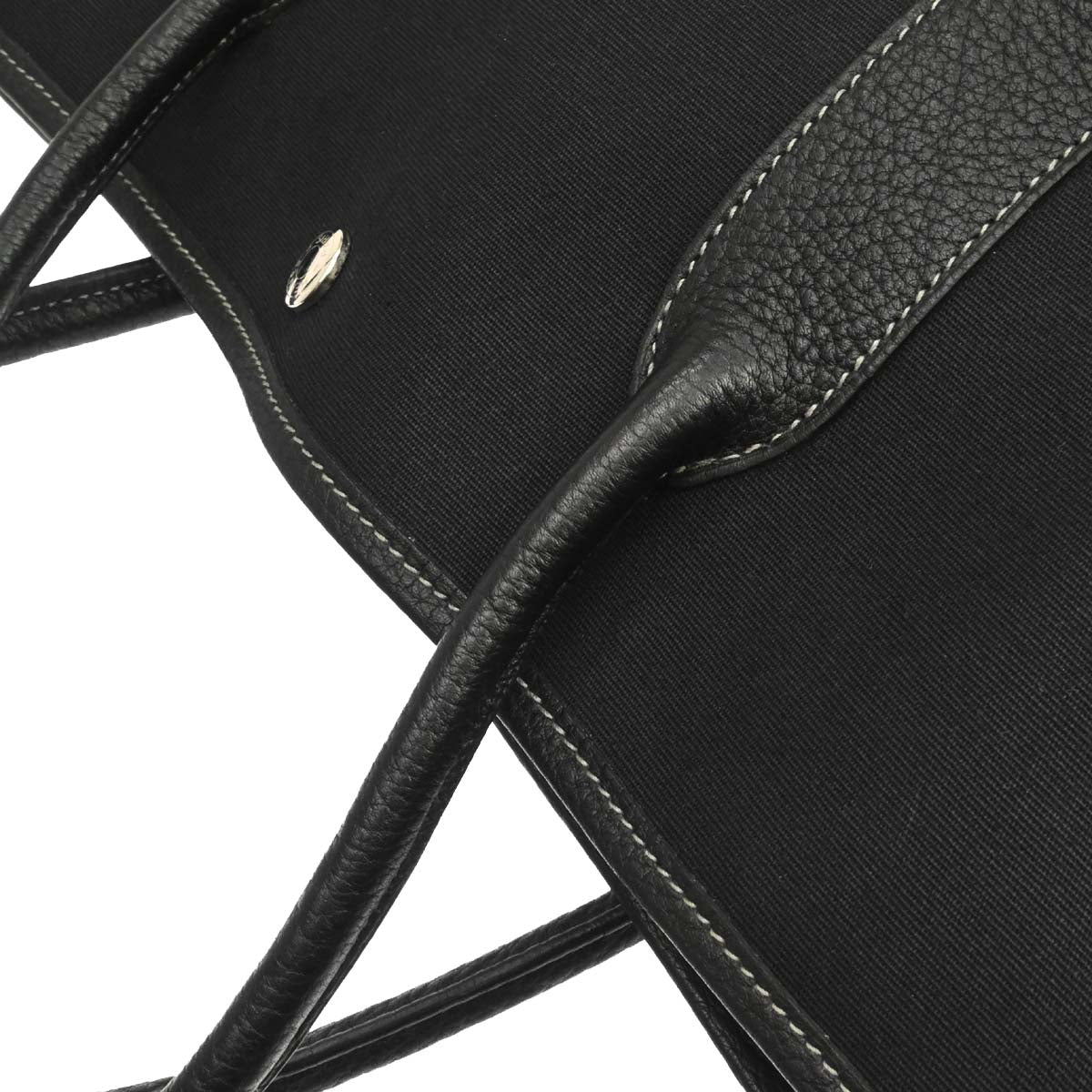 Hermes Black Toile Officier Negonda Garden Party 36 PM Tote Bag