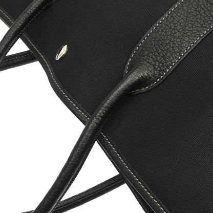 Hermes Black Toile Officier Negonda Garden Party 36 PM Tote Bag