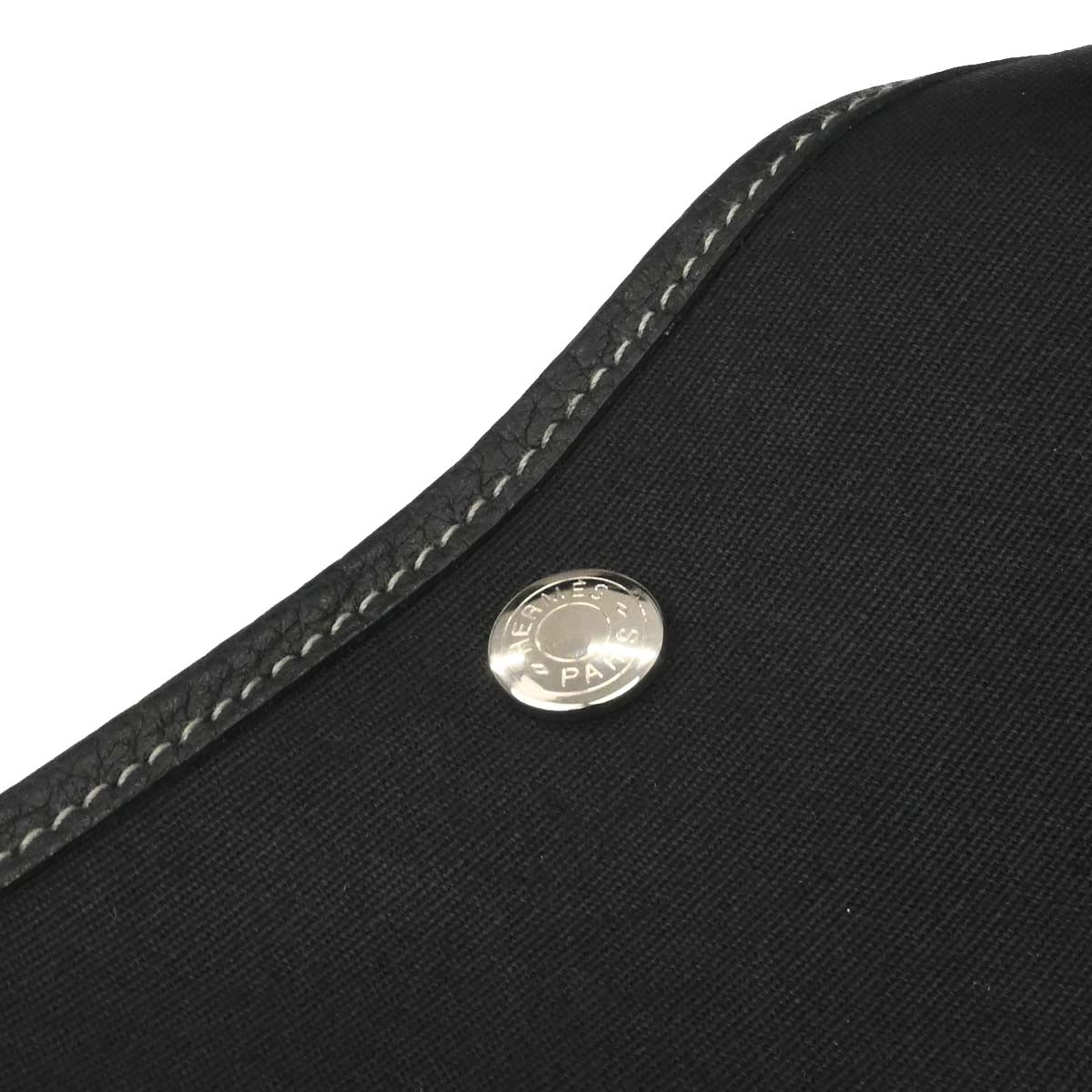 Hermes Black Toile Officier Negonda Garden Party 36 PM Tote Bag