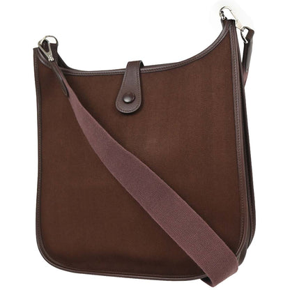 Hermes Havane Swift Toile Chevrons Evelyne 1 29 PM Shoulder Bag