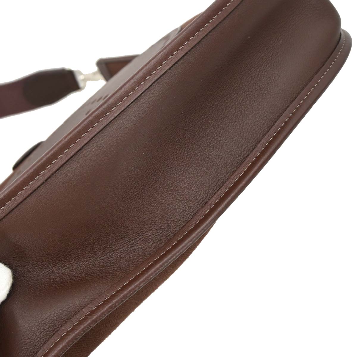 Hermes Havane Swift Toile Chevrons Evelyne 1 29 PM Shoulder Bag