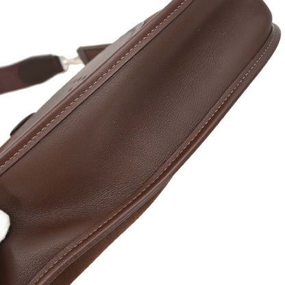 Hermes Havane Swift Toile Chevrons Evelyne 1 29 PM Shoulder Bag
