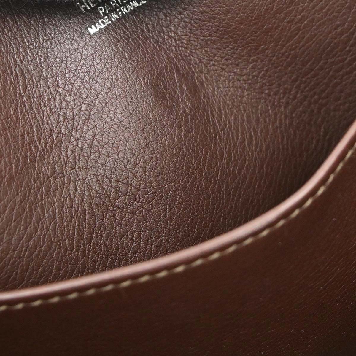 Hermes Havane Swift Toile Chevrons Evelyne 1 29 PM Shoulder Bag