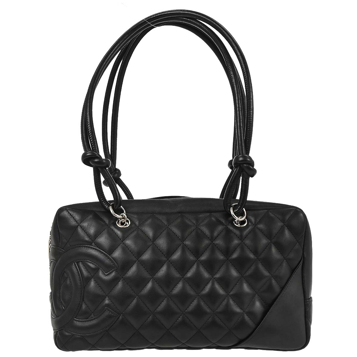 Chanel Black Calfskin Cambon Ligne Bowling Bag 27