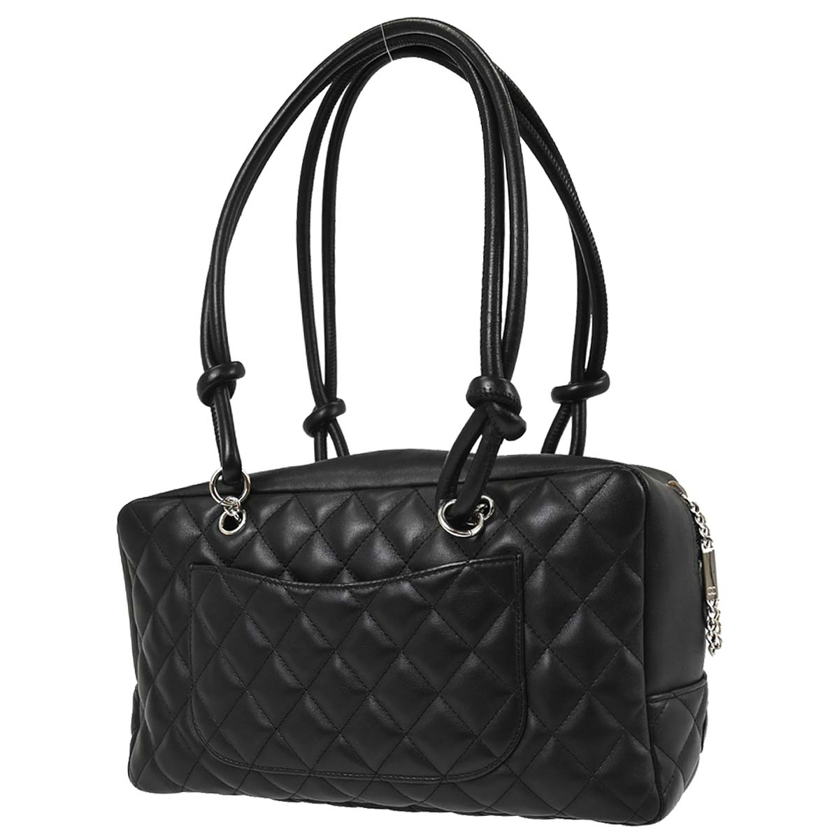 Chanel Black Calfskin Cambon Ligne Bowling Bag 27