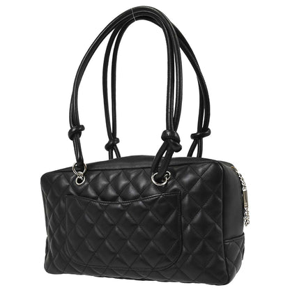 Chanel Black Calfskin Cambon Ligne Bowling Bag 27