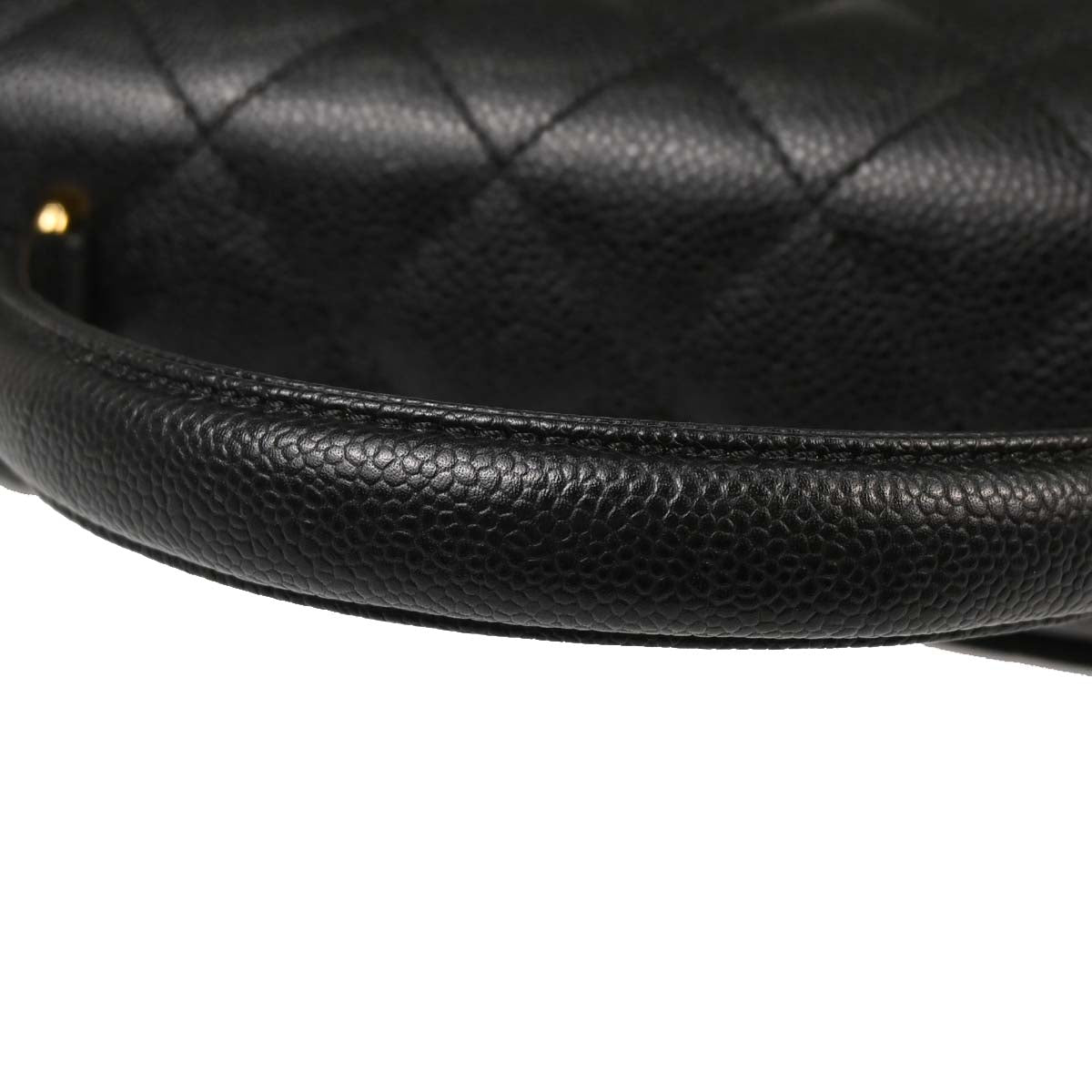 Chanel 2003-2004 Black Caviar Skin Kelly Top Handle Handbag