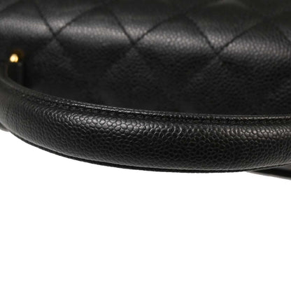 Chanel 2003-2004 Black Caviar Skin Kelly Top Handle Handbag