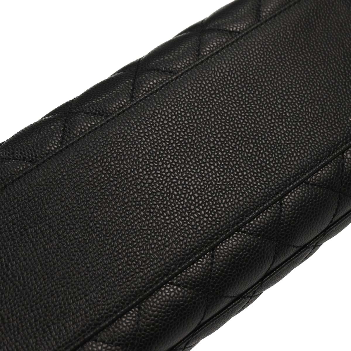 Chanel 2003-2004 Black Caviar Skin Kelly Top Handle Handbag