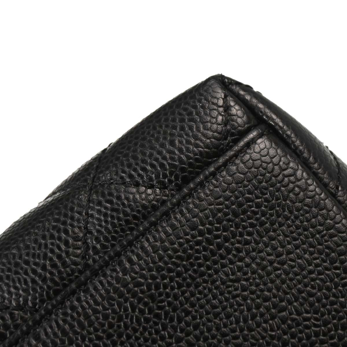 Chanel 2003-2004 Black Caviar Skin Kelly Top Handle Handbag