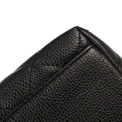 Chanel 2003-2004 Black Caviar Skin Kelly Top Handle Handbag