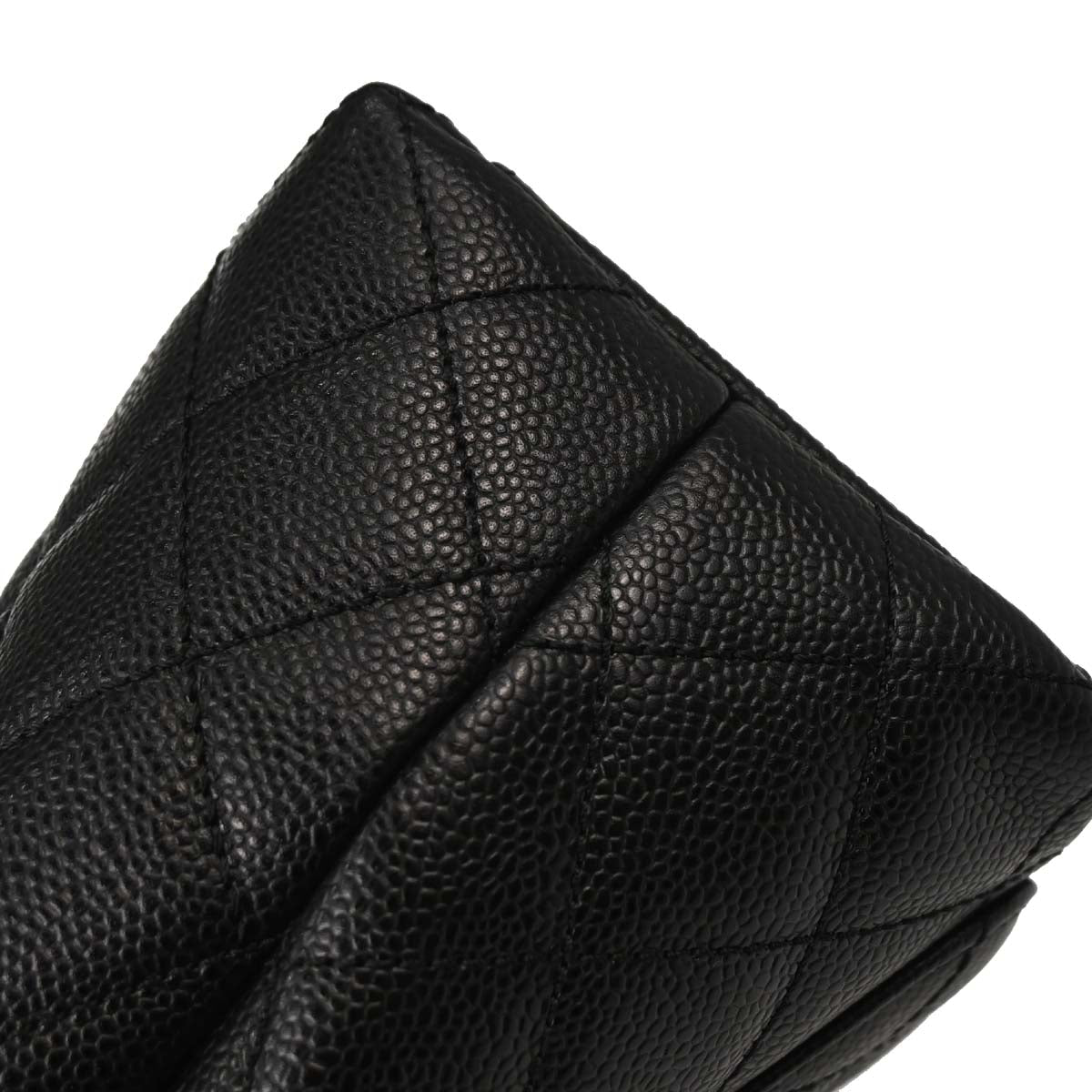 Chanel 2003-2004 Black Caviar Skin Kelly Top Handle Handbag
