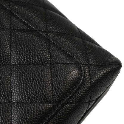 Chanel 2003-2004 Black Caviar Skin Kelly Top Handle Handbag