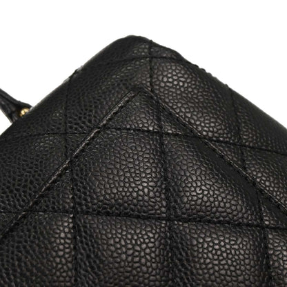 Chanel 2003-2004 Black Caviar Skin Kelly Top Handle Handbag