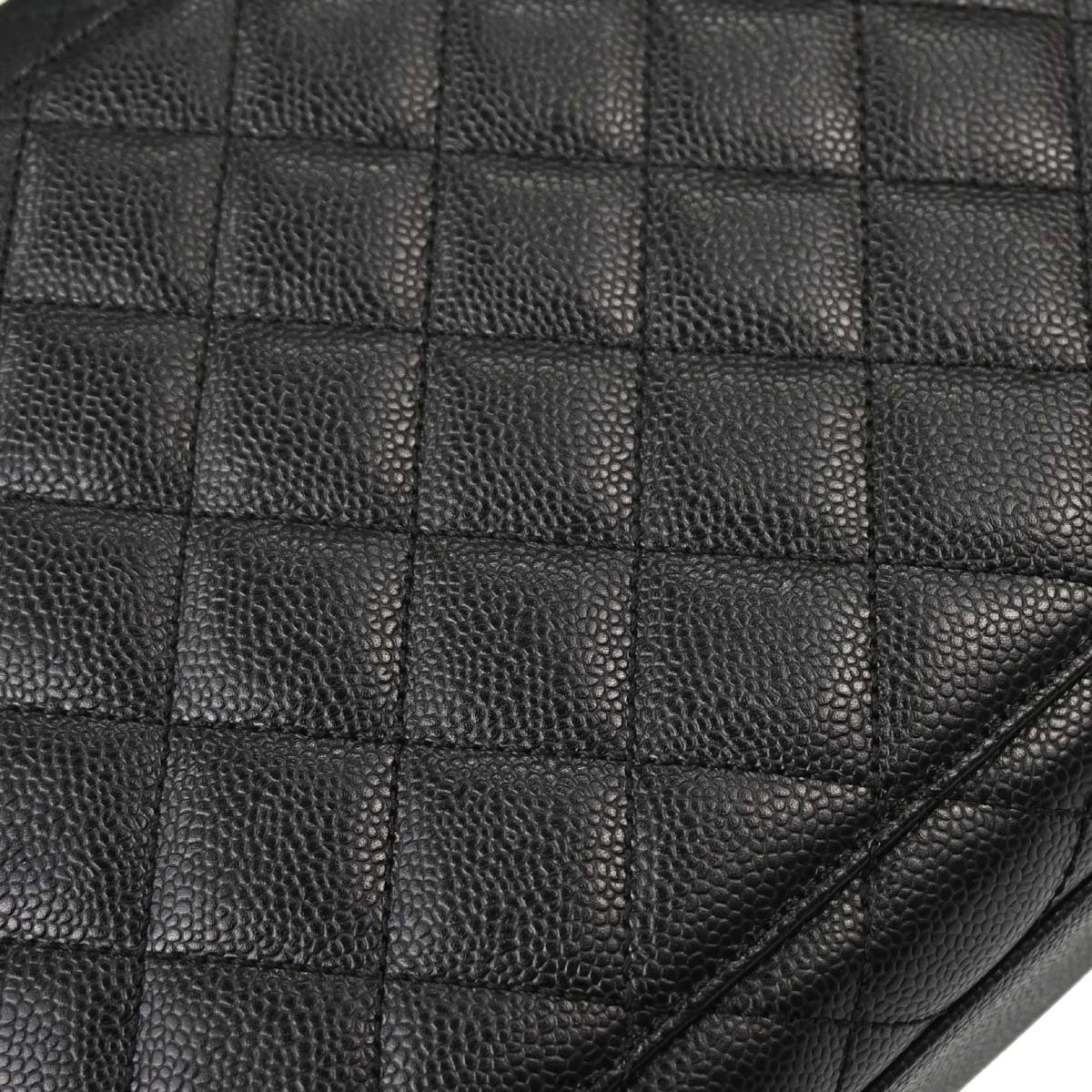 Chanel 2003-2004 Black Caviar Skin Kelly Top Handle Handbag