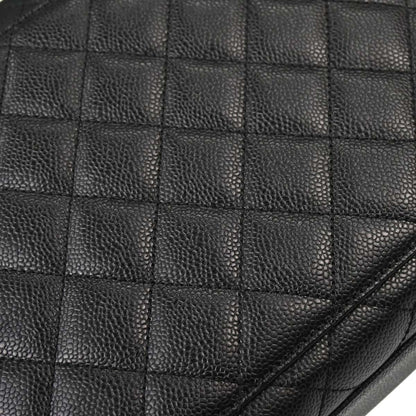 Chanel 2003-2004 Black Caviar Skin Kelly Top Handle Handbag