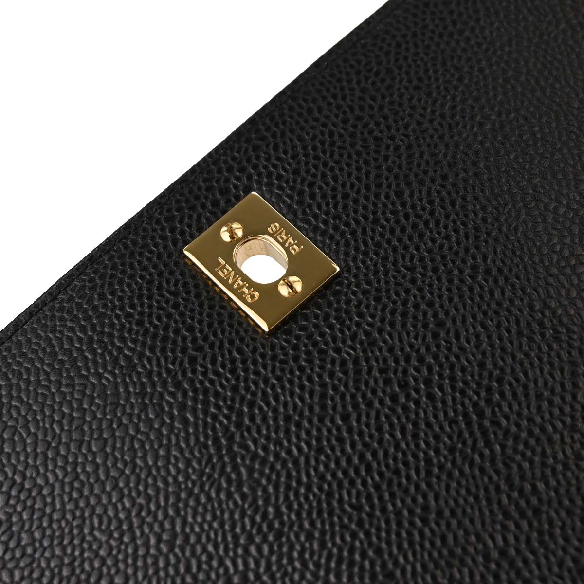 Chanel 2003-2004 Black Caviar Skin Kelly Top Handle Handbag