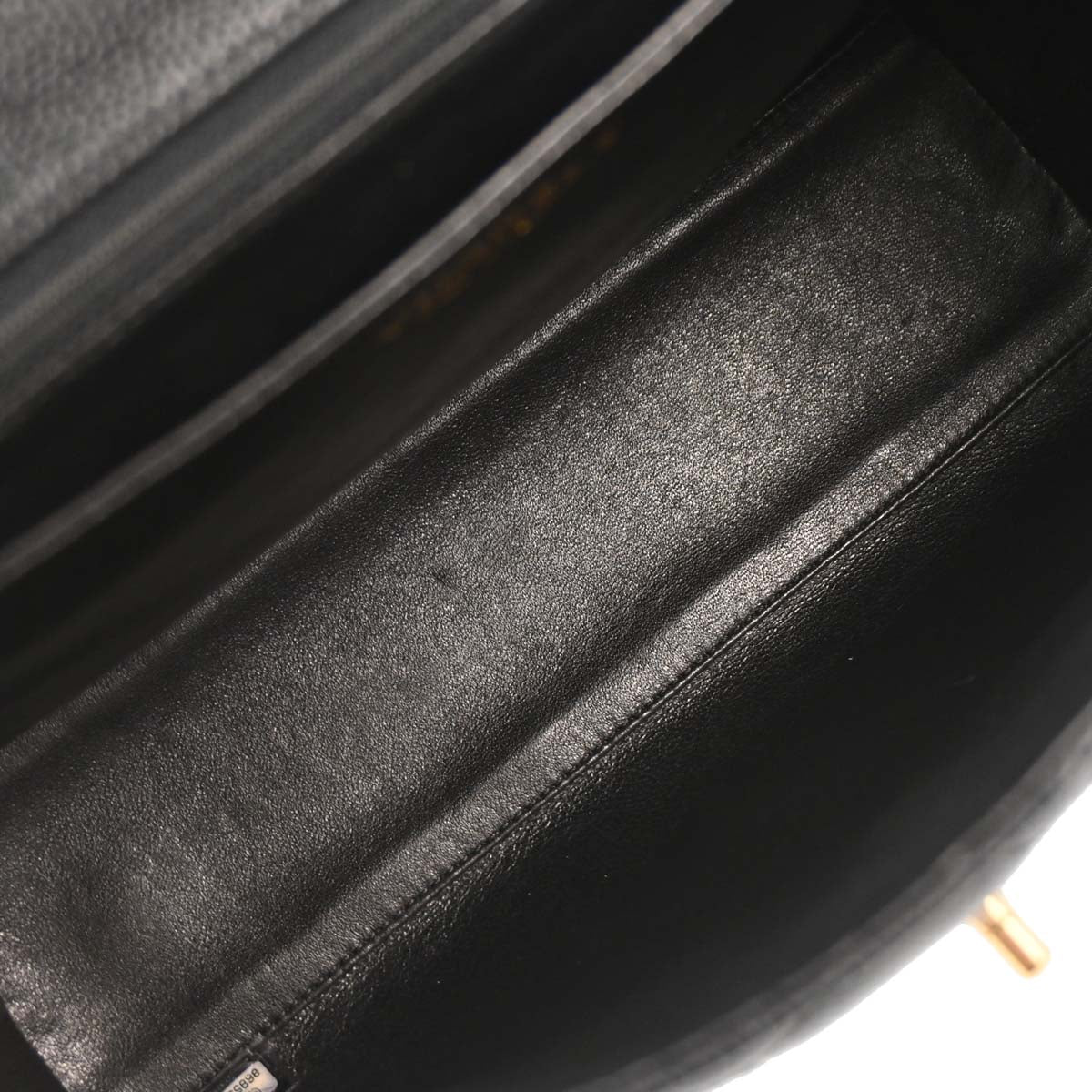 Chanel 2003-2004 Black Caviar Skin Kelly Top Handle Handbag