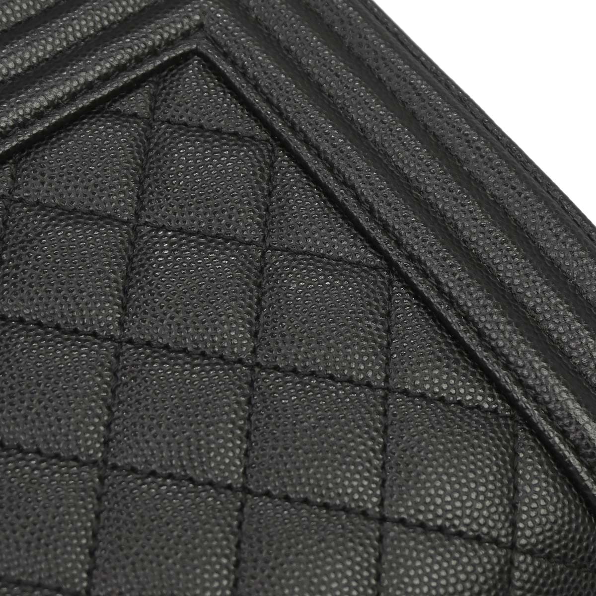 Boy Chanel Black Caviar Skin Medium Chain Shoulder Bag