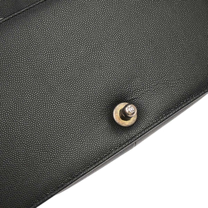 Boy Chanel Black Caviar Skin Medium Chain Shoulder Bag