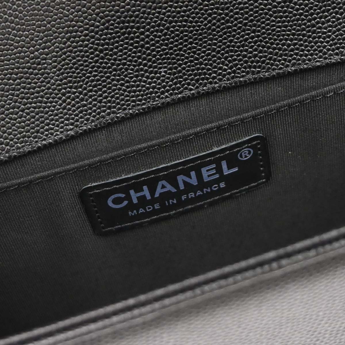 Boy Chanel Black Caviar Skin Medium Chain Shoulder Bag