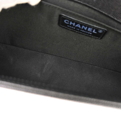 Boy Chanel Black Caviar Skin Medium Chain Shoulder Bag
