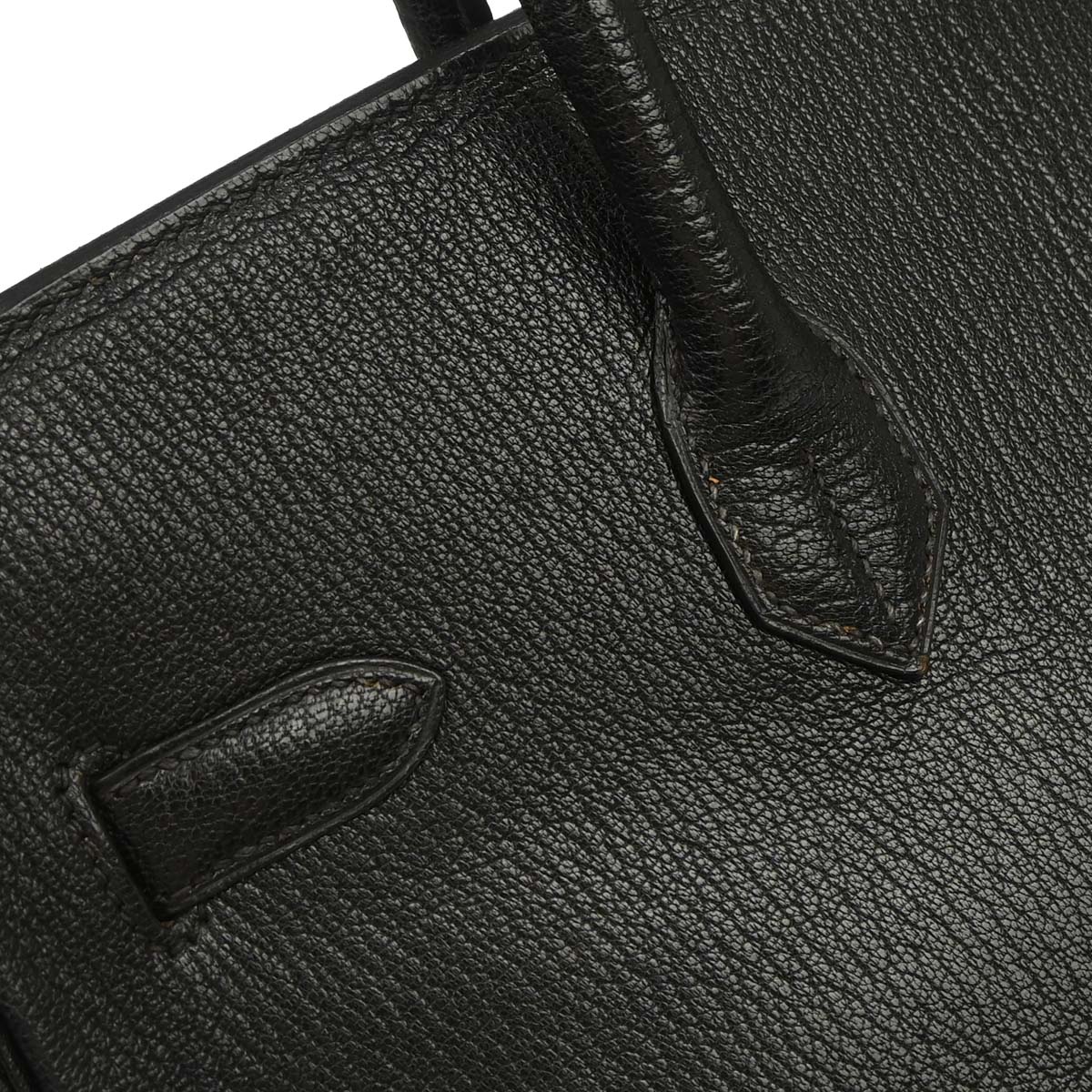 Hermes Black Chevre Coromandel Birkin 35 Handbag