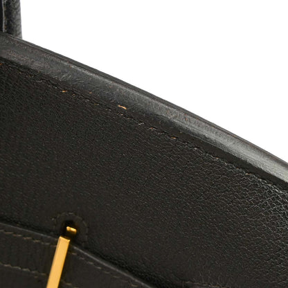 Hermes Black Chevre Coromandel Birkin 35 Handbag