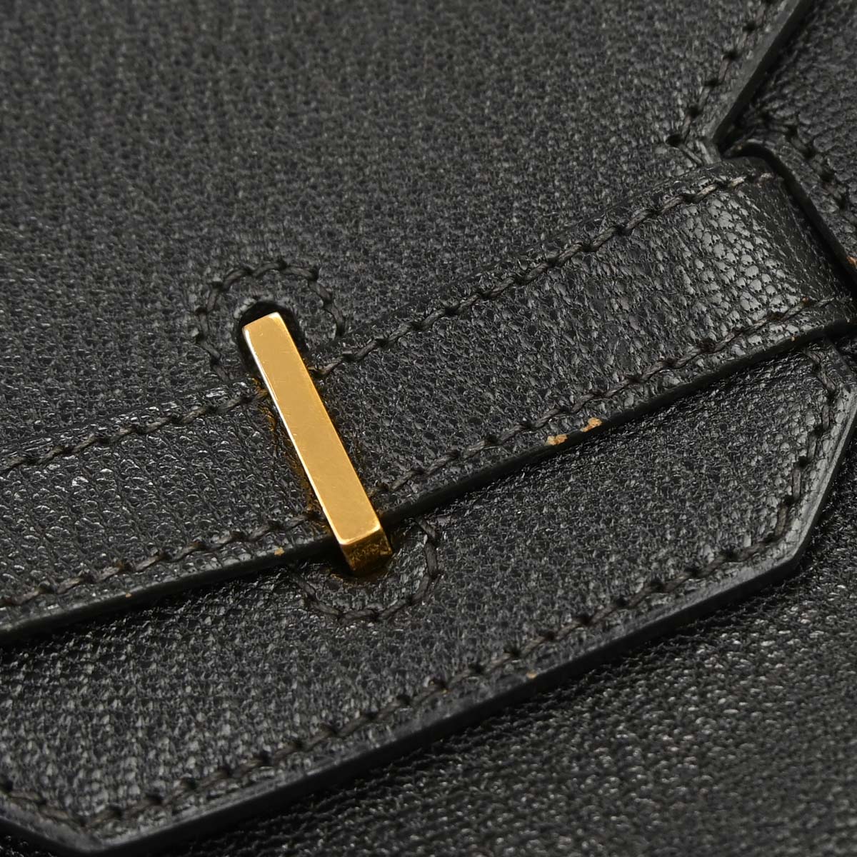 Hermes Black Chevre Coromandel Birkin 35 Handbag
