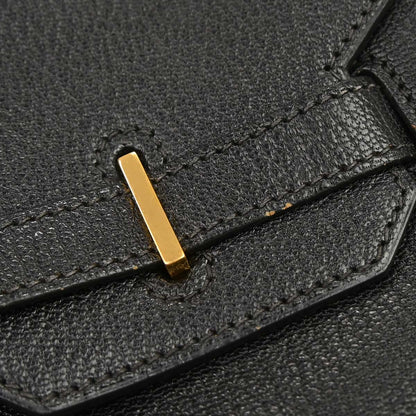 Hermes Black Chevre Coromandel Birkin 35 Handbag