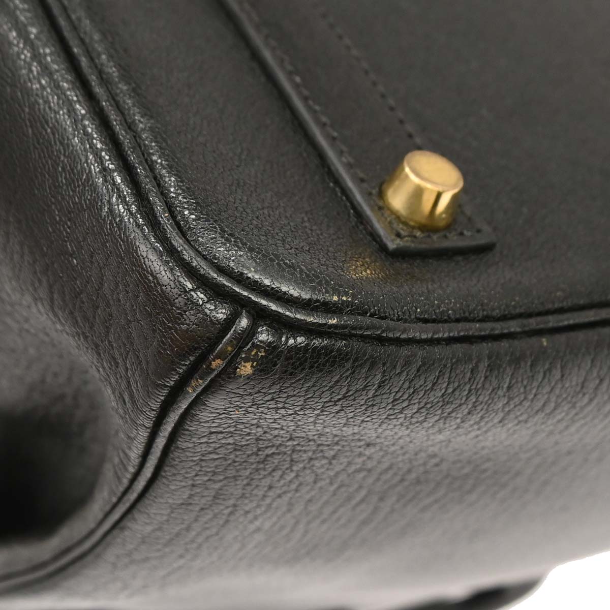 Hermes Black Chevre Coromandel Birkin 35 Handbag