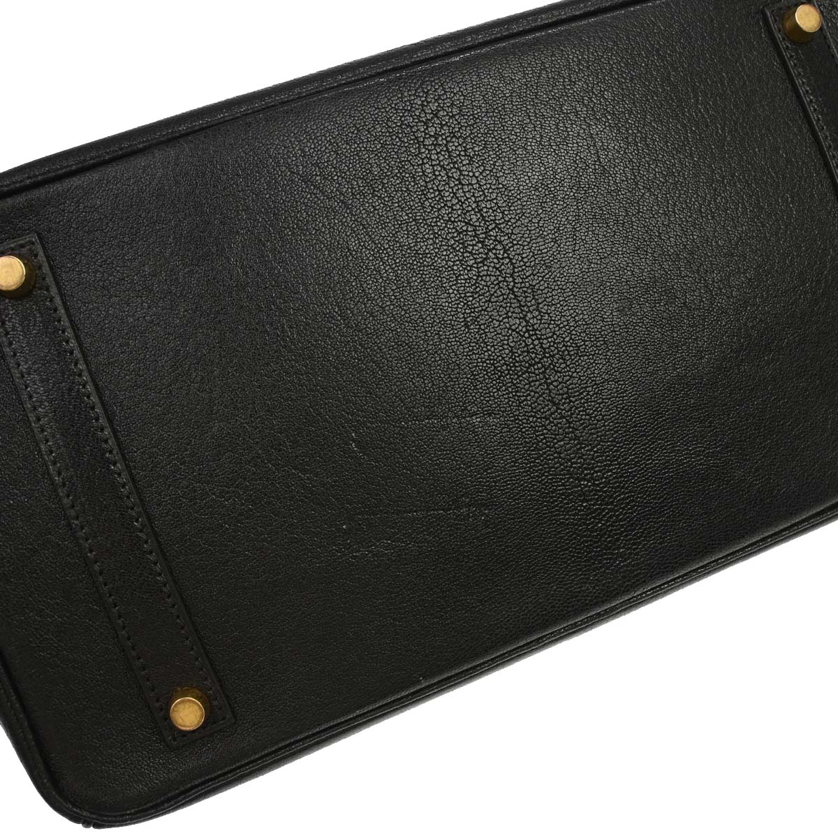 Hermes Black Chevre Coromandel Birkin 35 Handbag