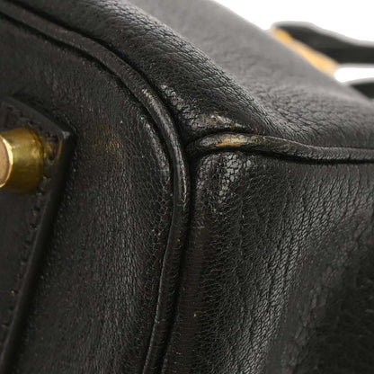 Hermes Black Chevre Coromandel Birkin 35 Handbag